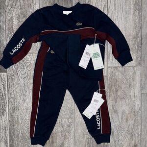 Lacoste Children's Navy and Burgundy Tracksuit